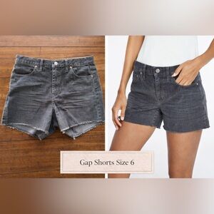 GAP Denim Shorts – Women’s Size 6 – Grey Wash Cutoff Jean Shorts